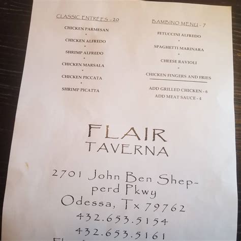 flair taverna|flair restaurant menu.